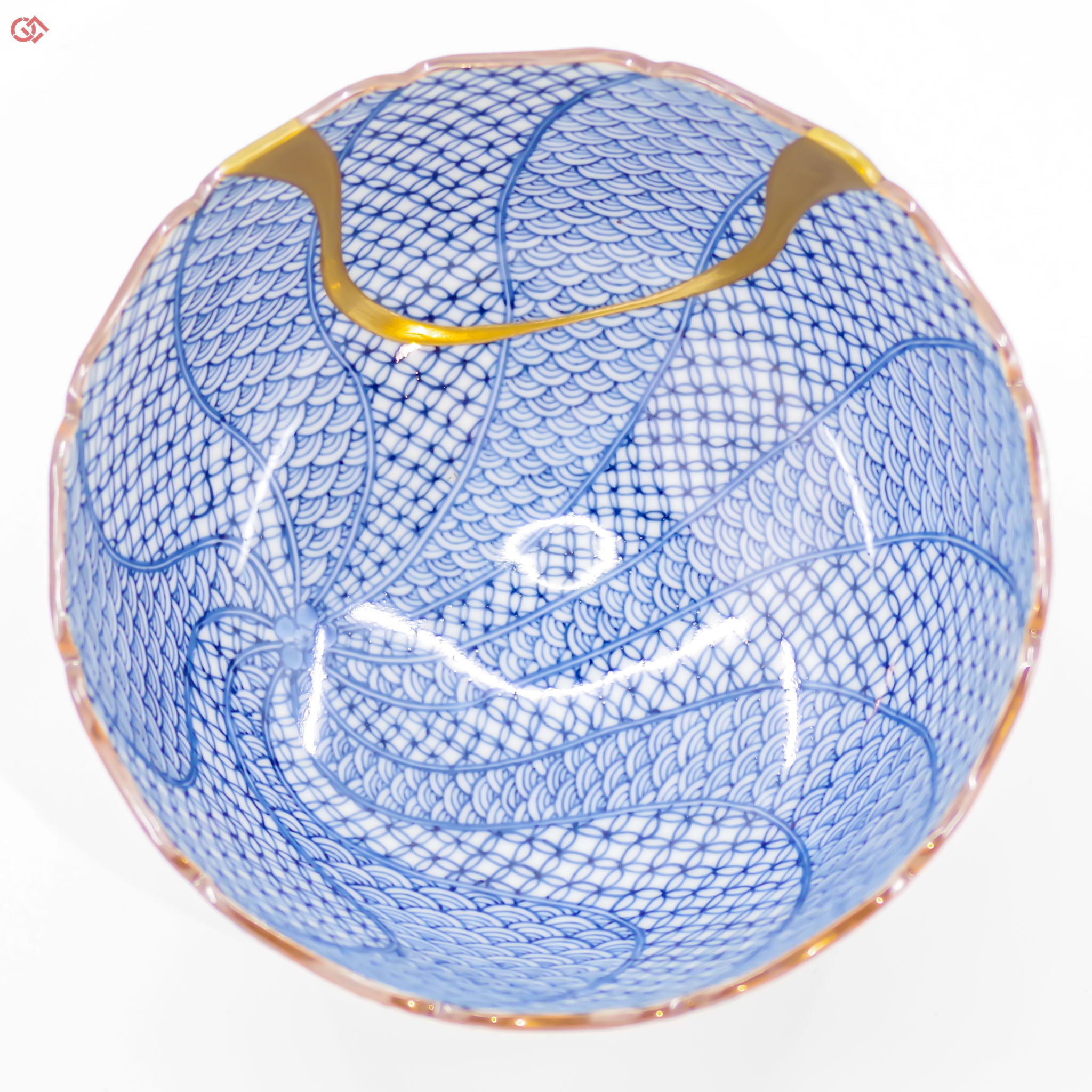 Image of Authentic Kintsugi pottery from above