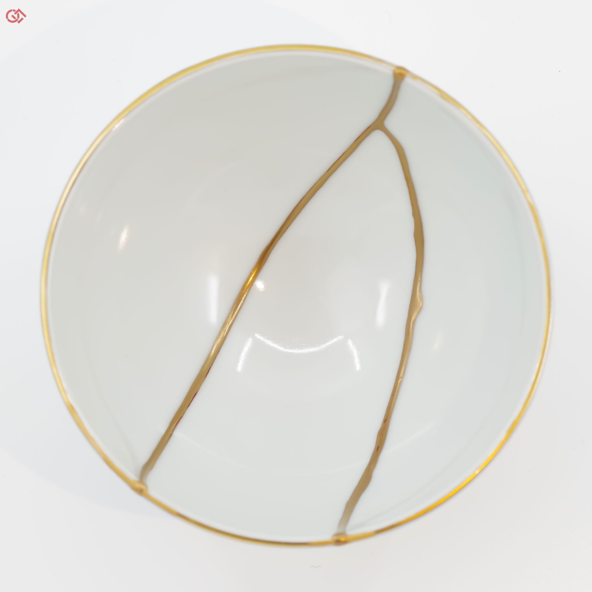 Image of Authentic Kintsugi pottery from above