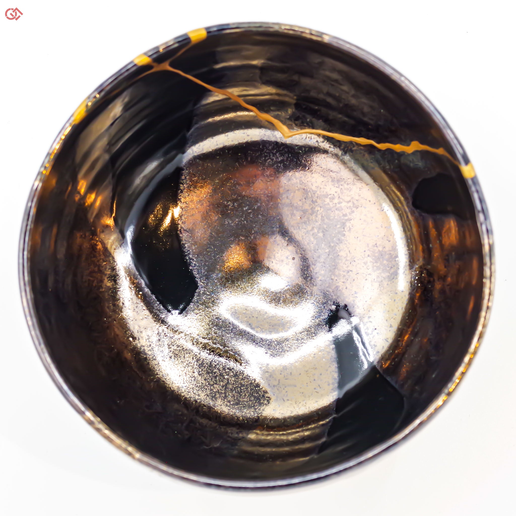 Image of Authentic Kintsugi pottery from above