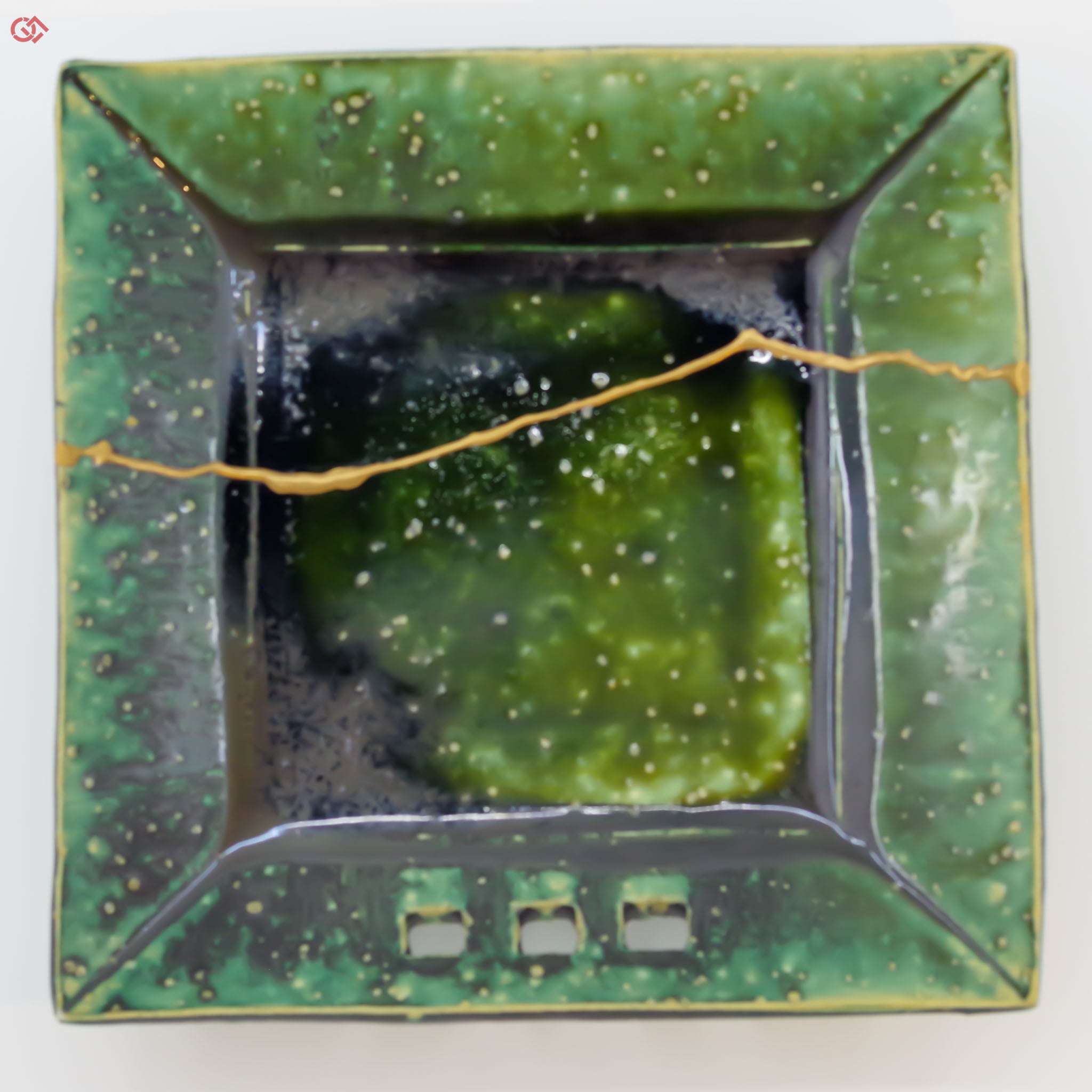 Image of Authentic Kintsugi pottery from above