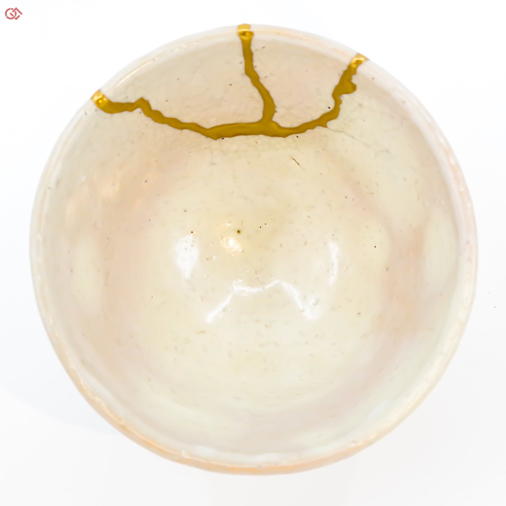 Image of Authentic Kintsugi pottery from above