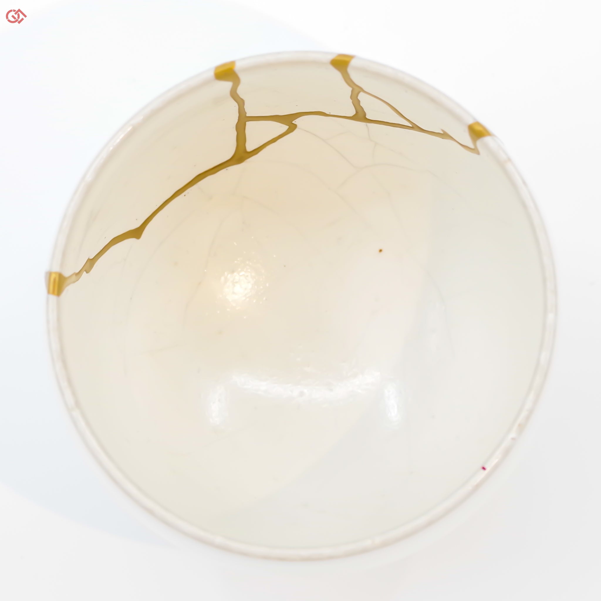 Image of Authentic Kintsugi pottery from above