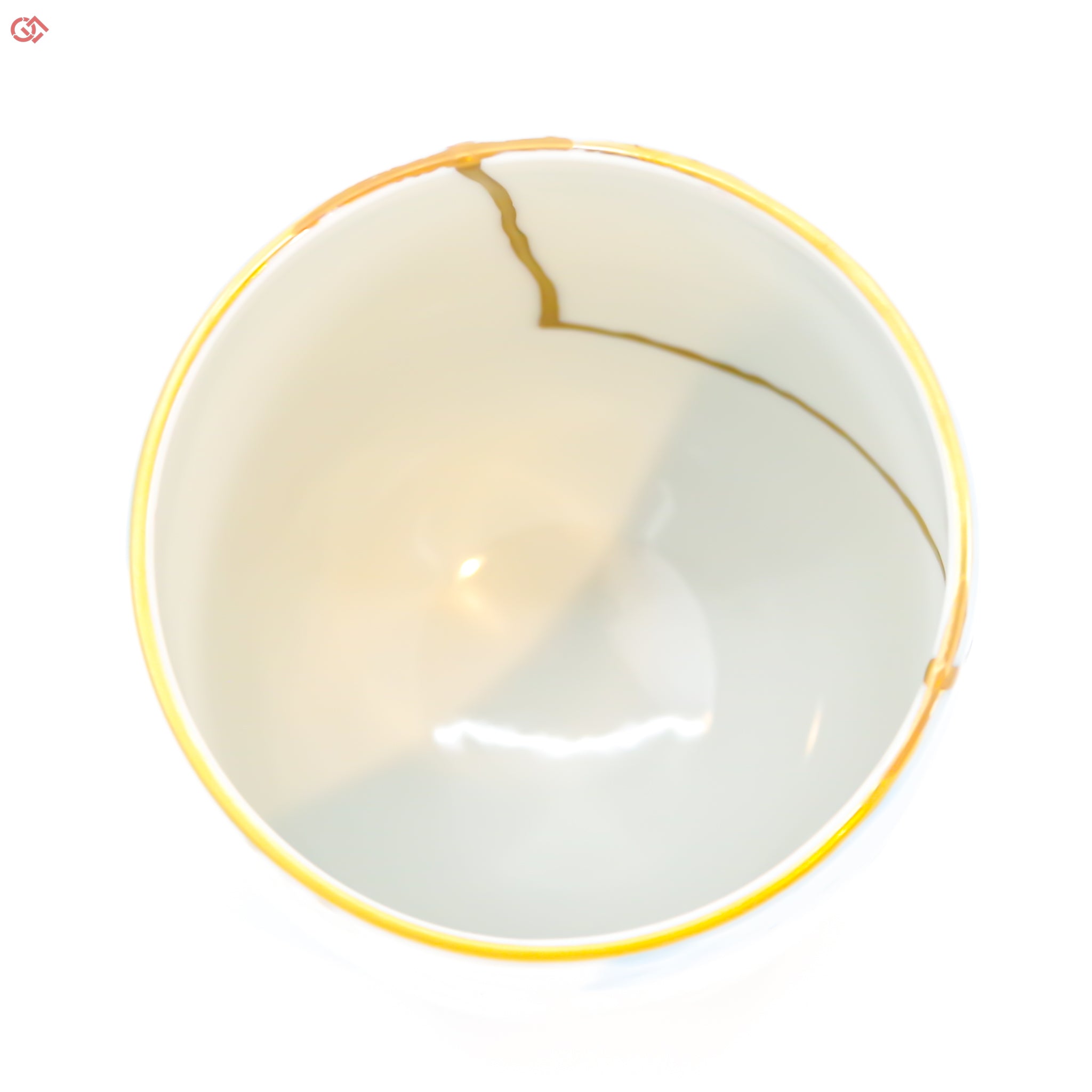 Image of Authentic Kintsugi pottery from above