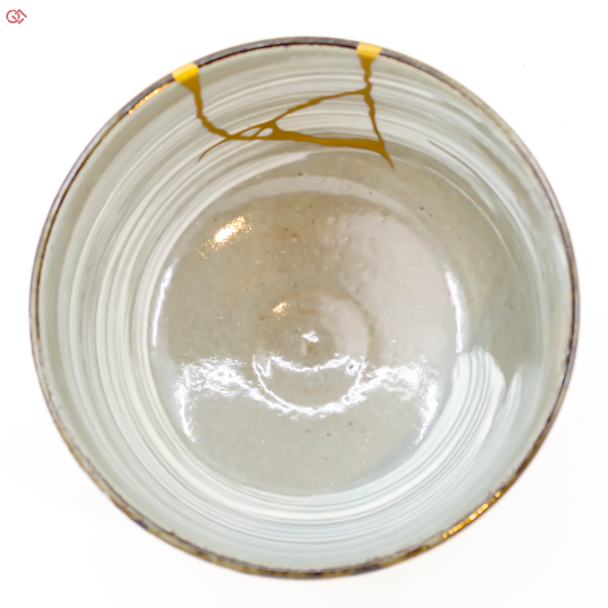 Image of Authentic Kintsugi pottery from above