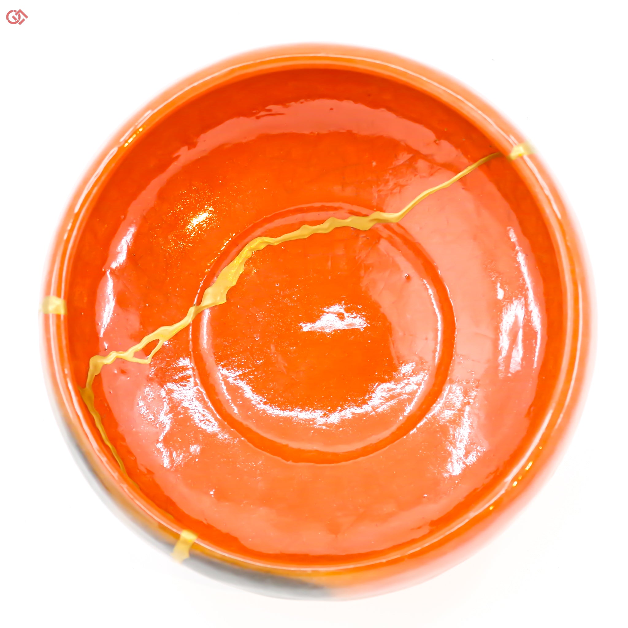 Image of Authentic Kintsugi pottery from above