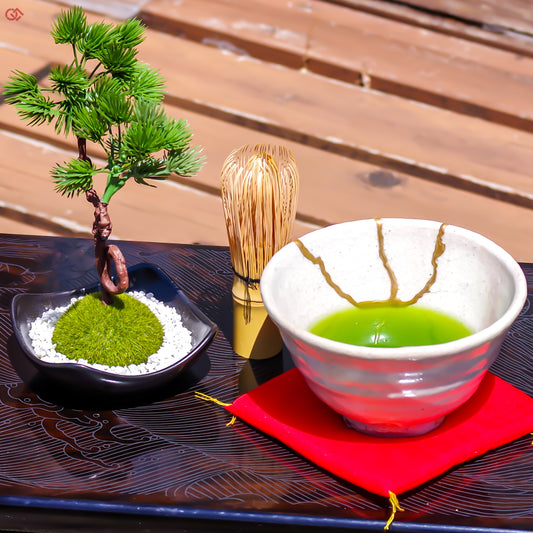 Image of Authentic Kintsugi pottery in use