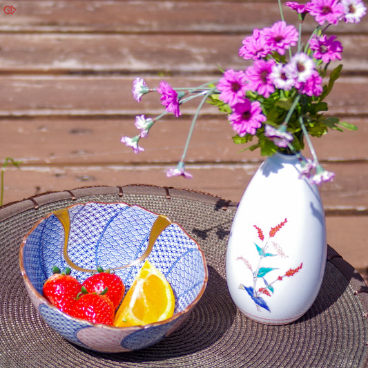 Image of Authentic Kintsugi pottery in use