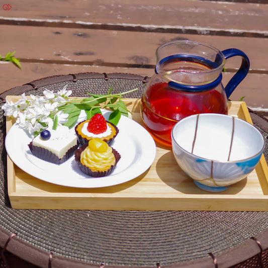 Image of Authentic Kintsugi pottery in use