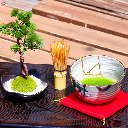 Image of Authentic Kintsugi pottery in use