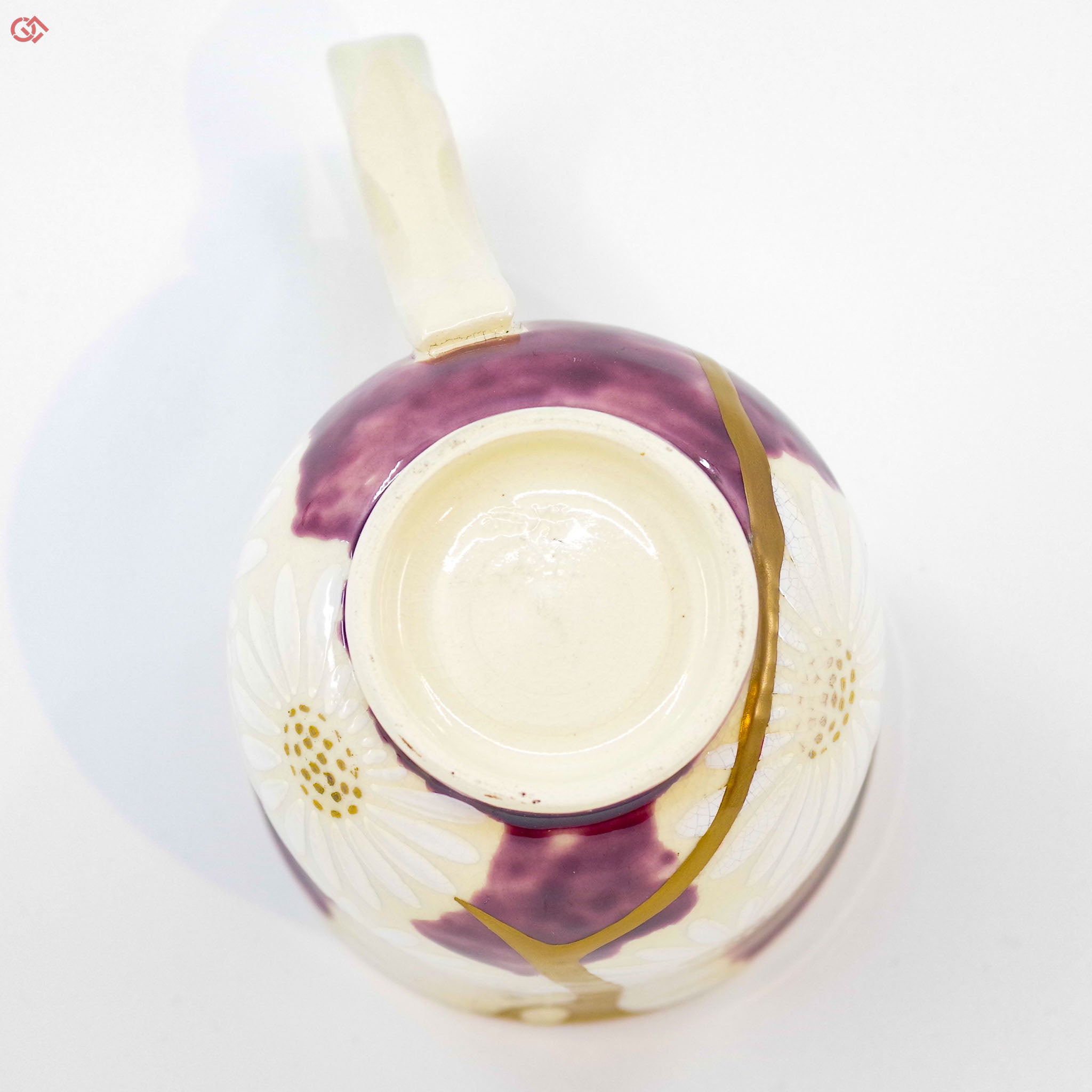 Image of the bottom of Authentic Kintsugi pottery