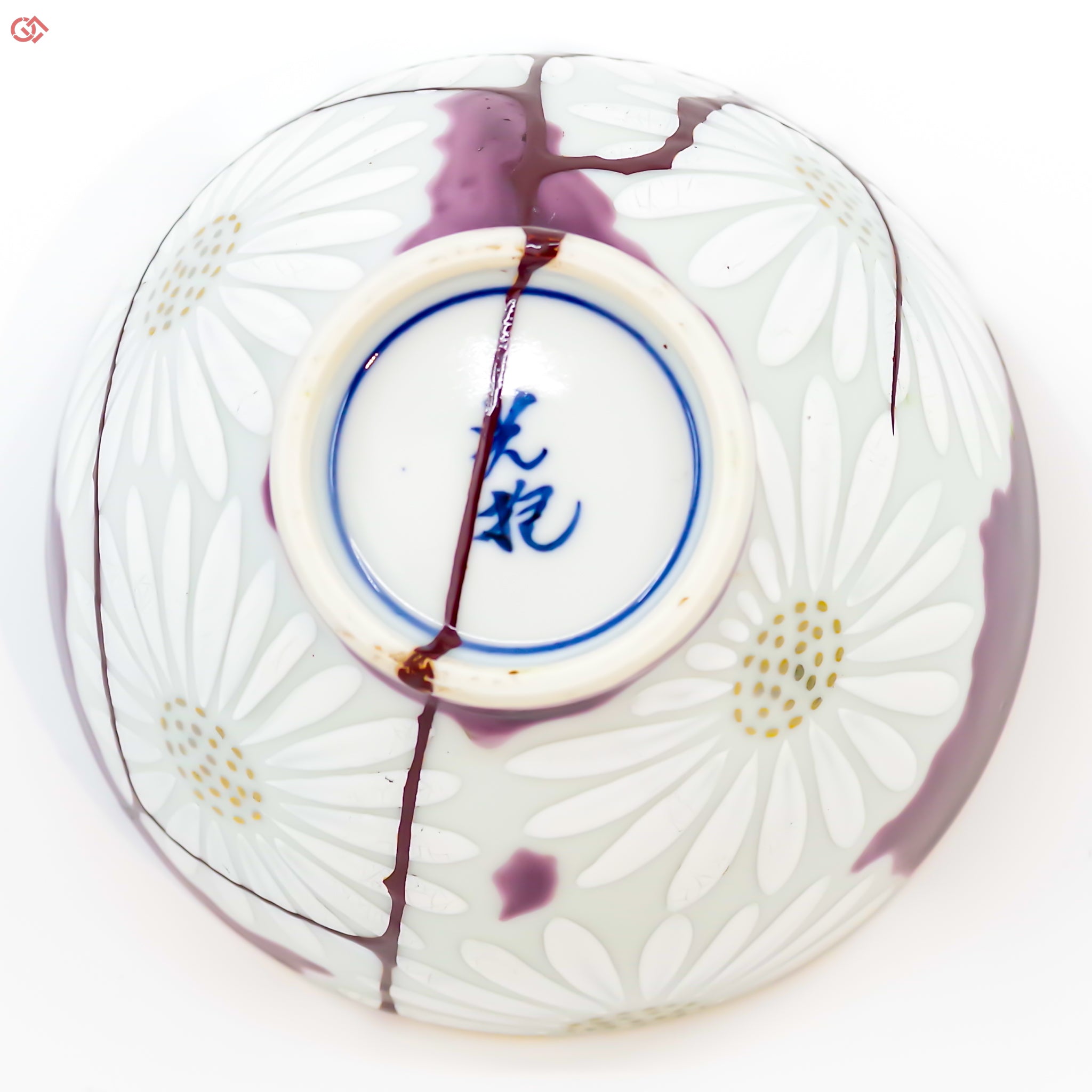 Image of the bottom of Authentic Kintsugi pottery