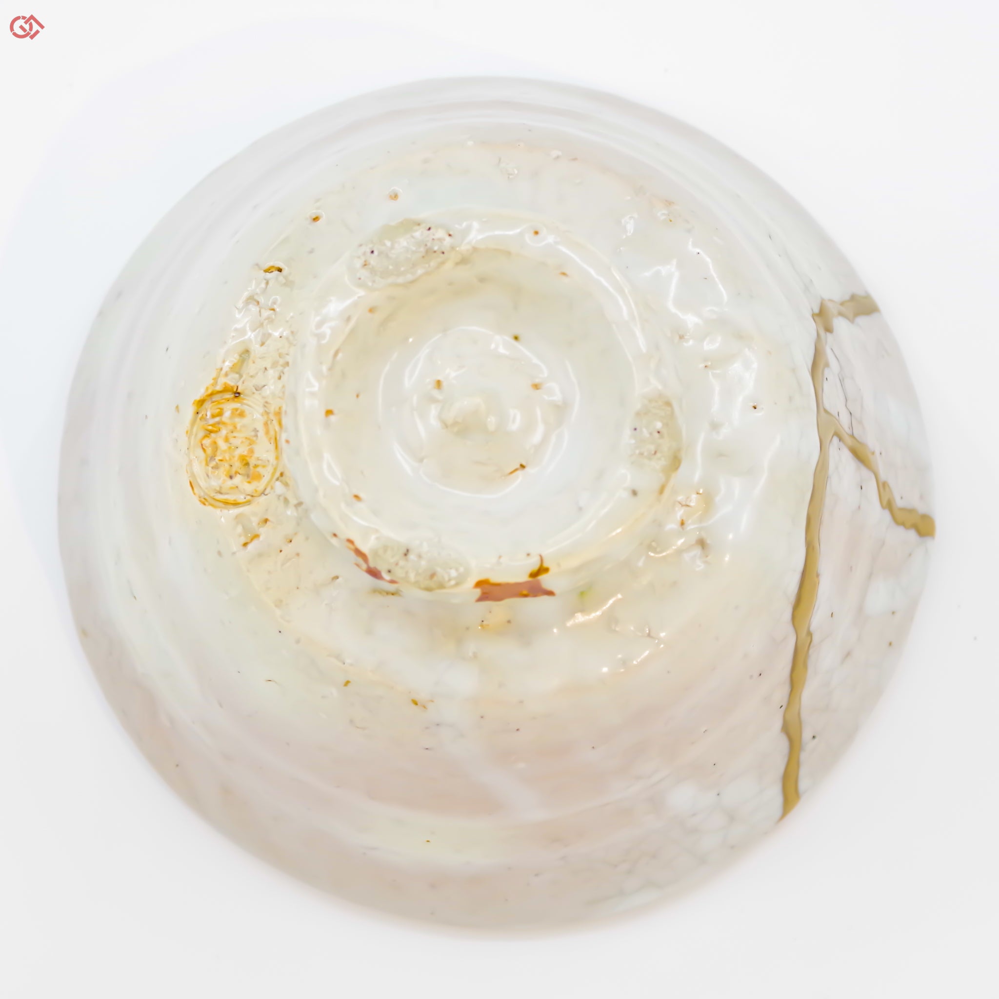 Image of the bottom of Authentic Kintsugi pottery