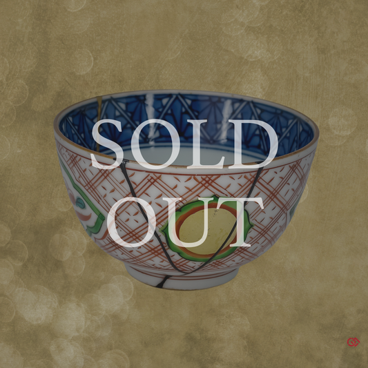 Sold Out - Authentic Japanese Kintsugi Cup Wabi-Sabi Elegance in Golden repairs