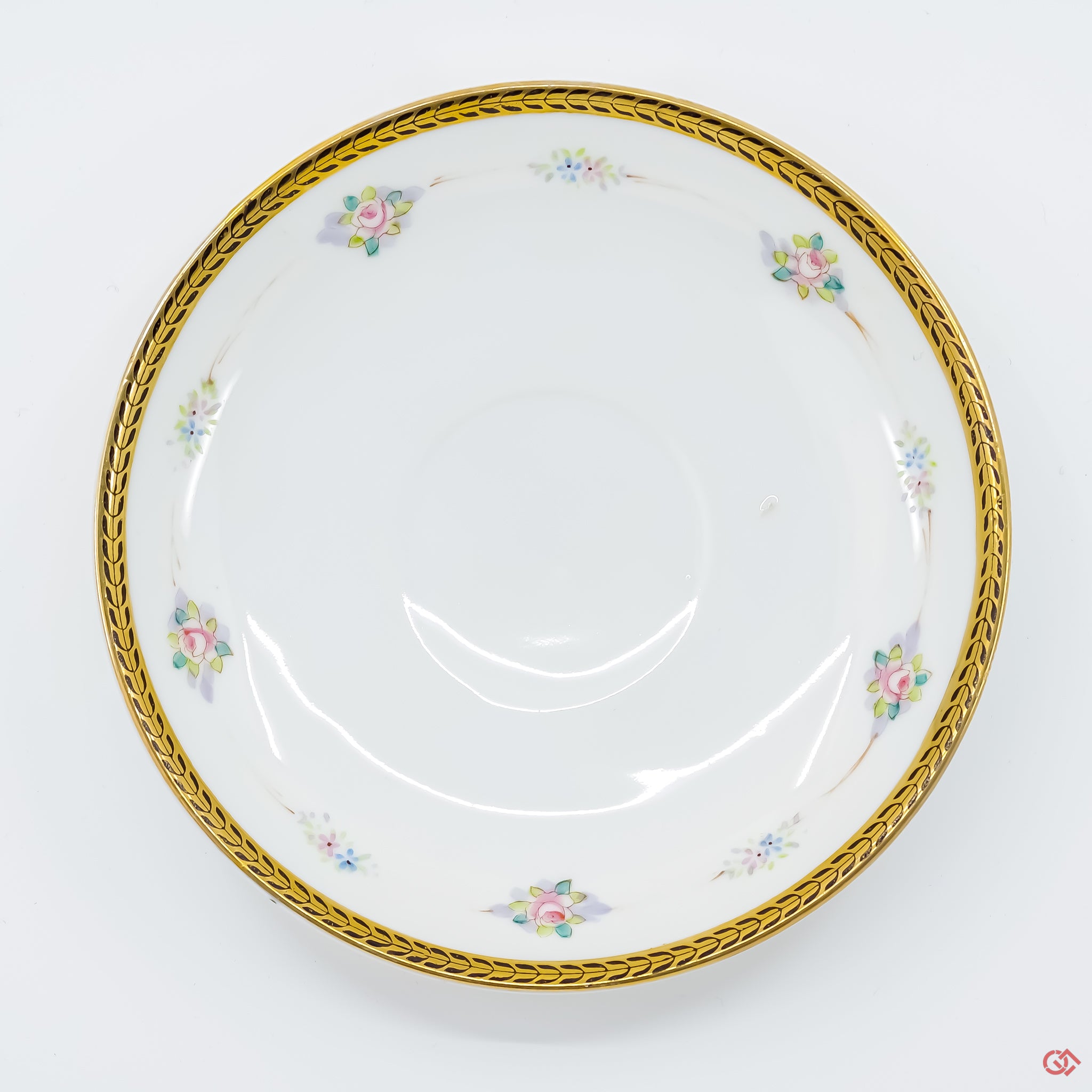 Photo of the front side of an authentic Kintsugi pottery piece, showing its overall design and features