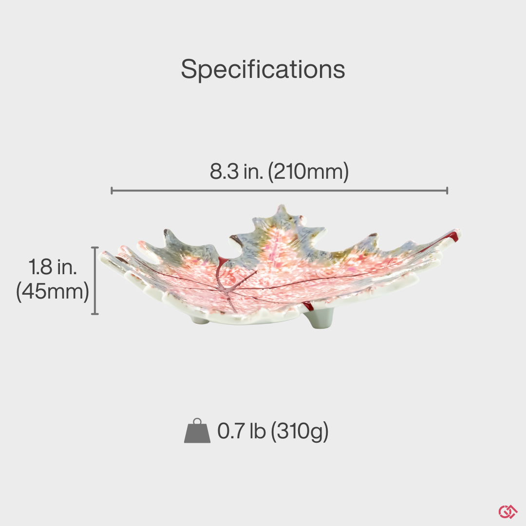 A clear, frontal diagram of the Kintsugi plate, precisely annotated with its key dimensions including height, diameter, and weight. This guide provides a clear understanding of the artwork's scale and proportions.