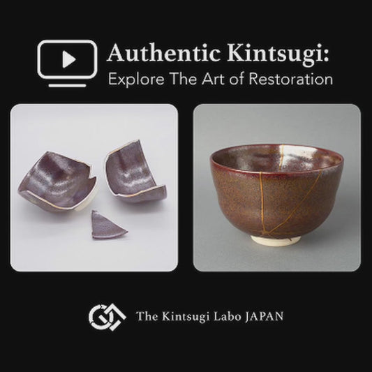 A short film showing the restoration of the kyoto ware matcha bowl, detailing the meticulous kintsugi process as the art of revival.