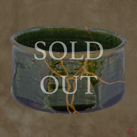 Sold out: One-of-a-kind Kintsugi piece restored with urushi lacquer and gold, crafted in Japan