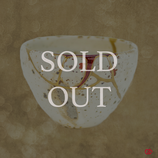 authentic Kintsugi art with the description of sold out