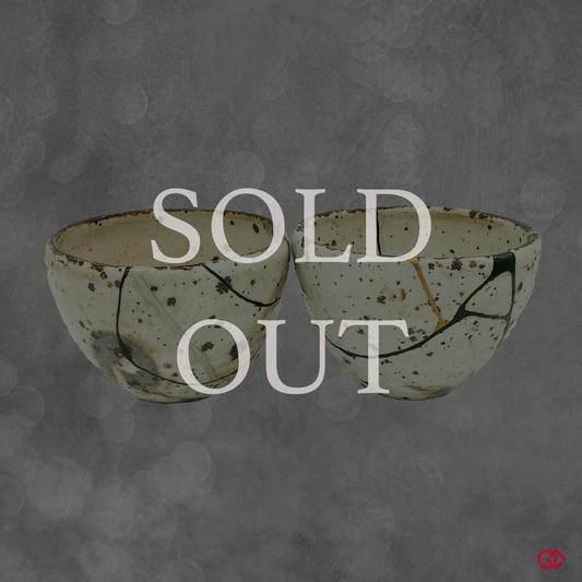 Unique Kintsugi Meoto Sake Cup set (Gold & Silver)