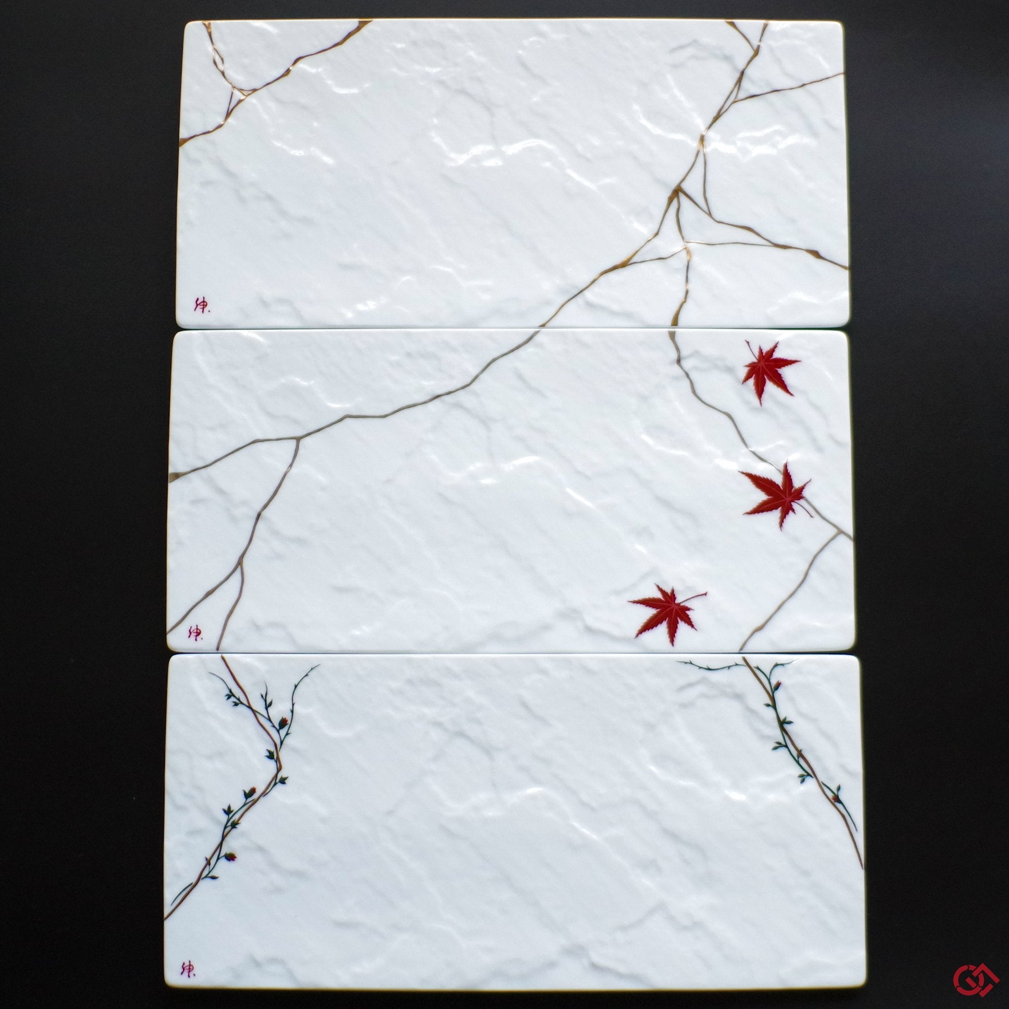 Neo Kintsugi Serving Plate Vine Pattern