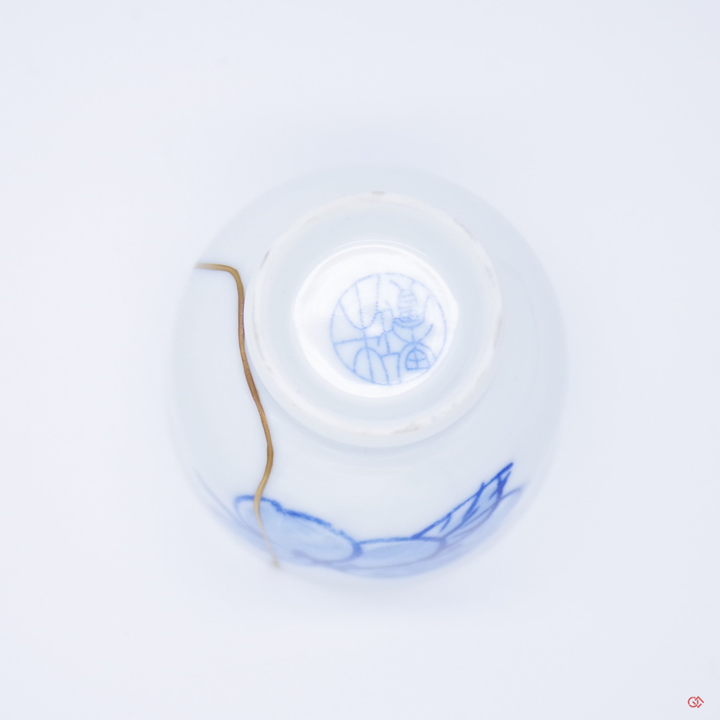 Authentic Kintsugi Sake Cup, Fruit pattern, Ko-Imari