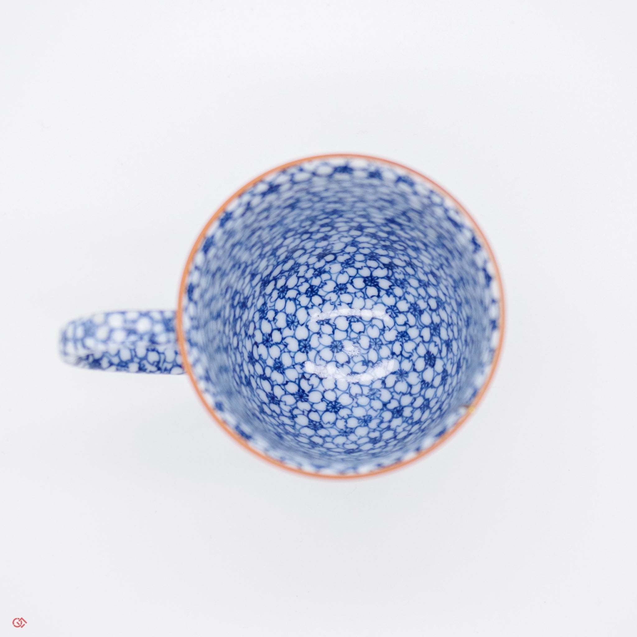 Authentic Kintsugi Coffee Cup, Sometsuke Cherry Flower Gold