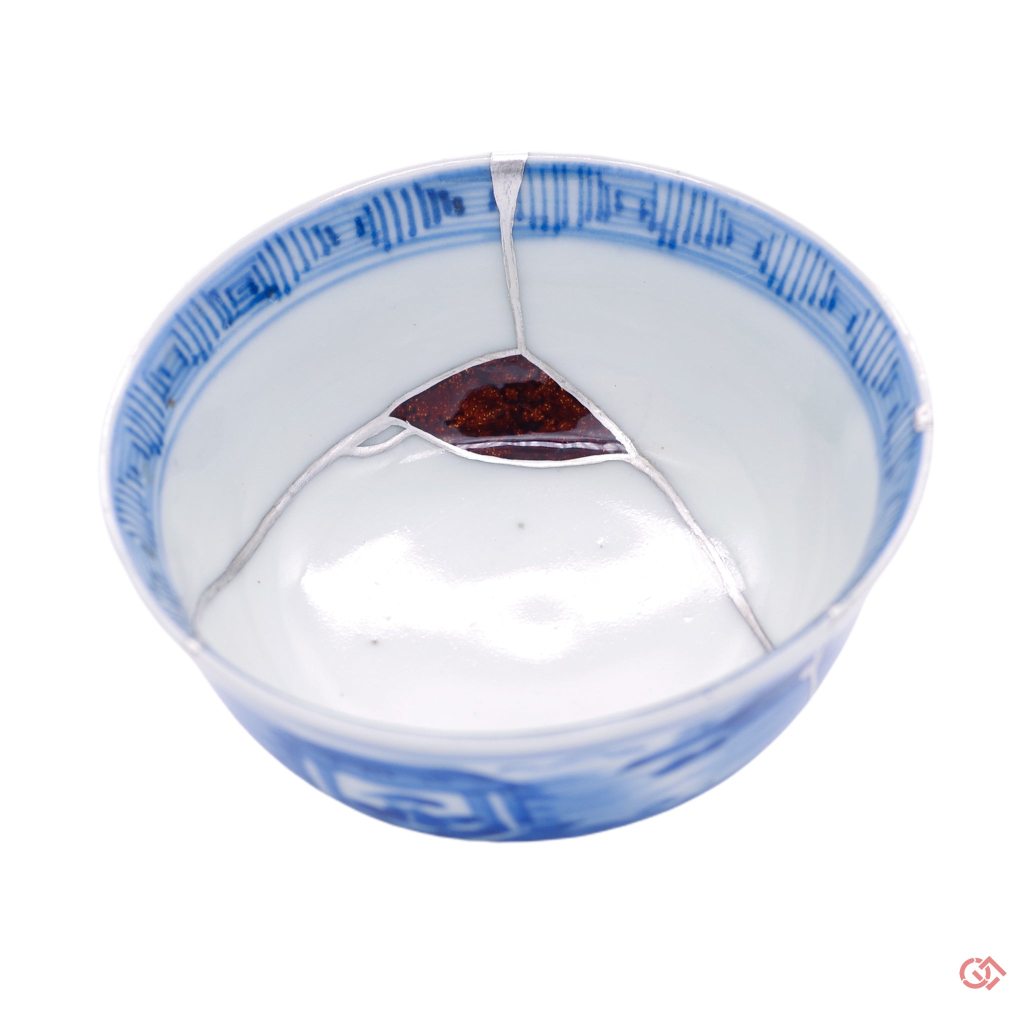 kintsugi sake cup silver