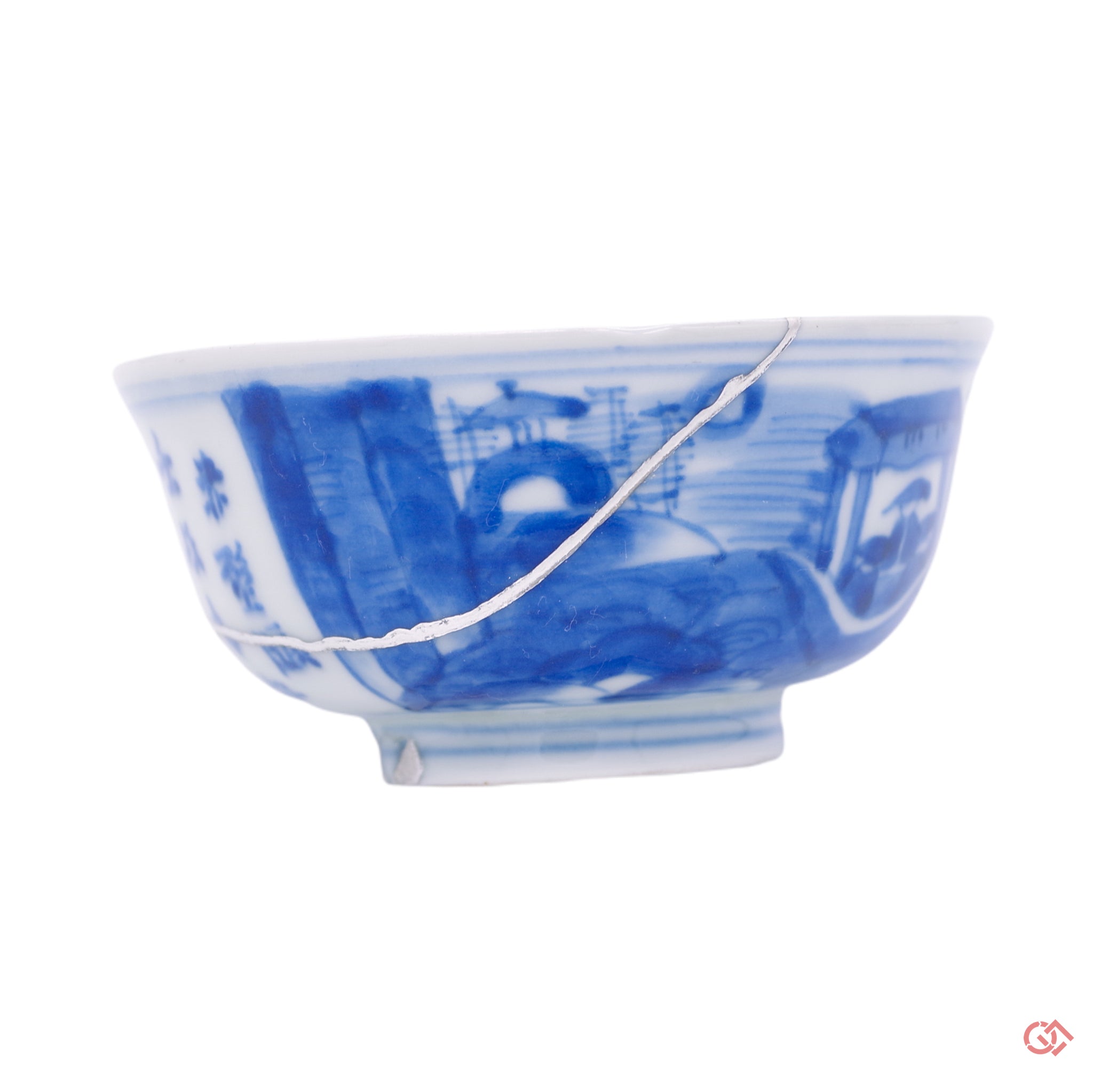 kintsugi sake cup silver