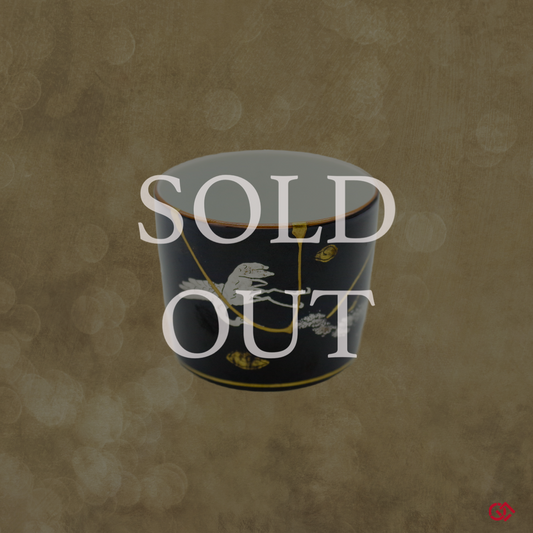 Authentic Kintsugi Sake cup, Golden Fuji  Kyoto ware