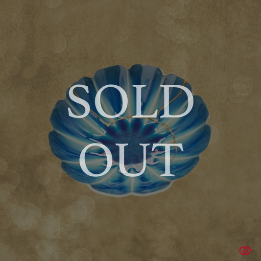 Authentic Kintsugi Fruit Bowl, Blue Arita ware