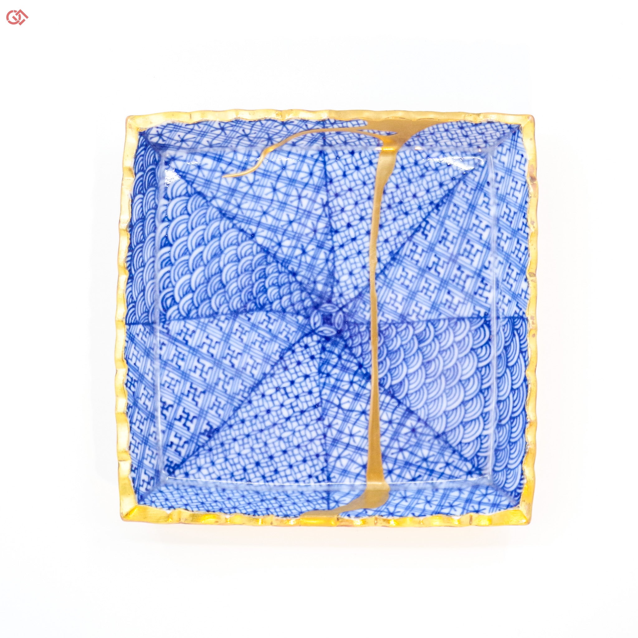 Image of Authentic Kintsugi pottery from above
