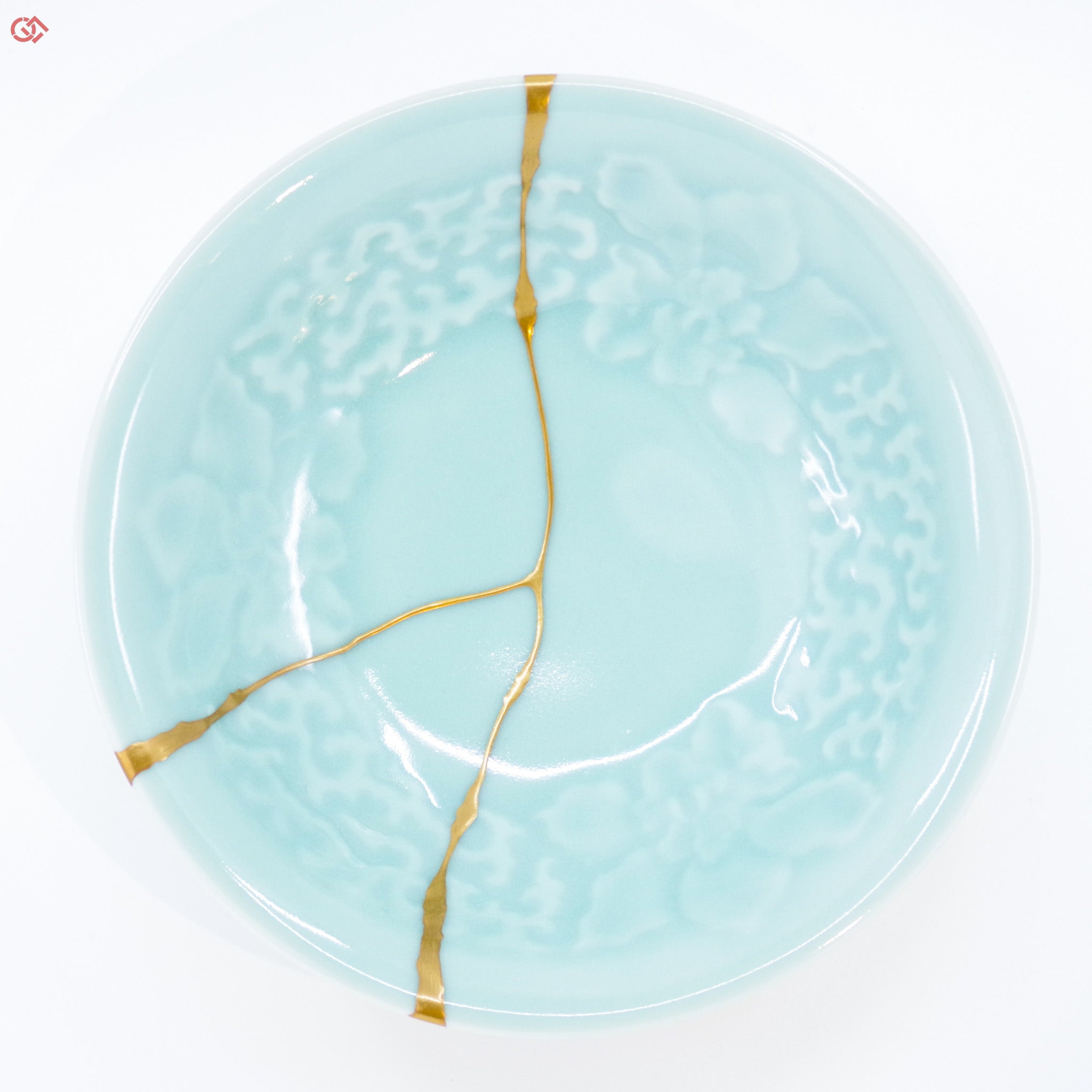 Image of Authentic Kintsugi pottery from above