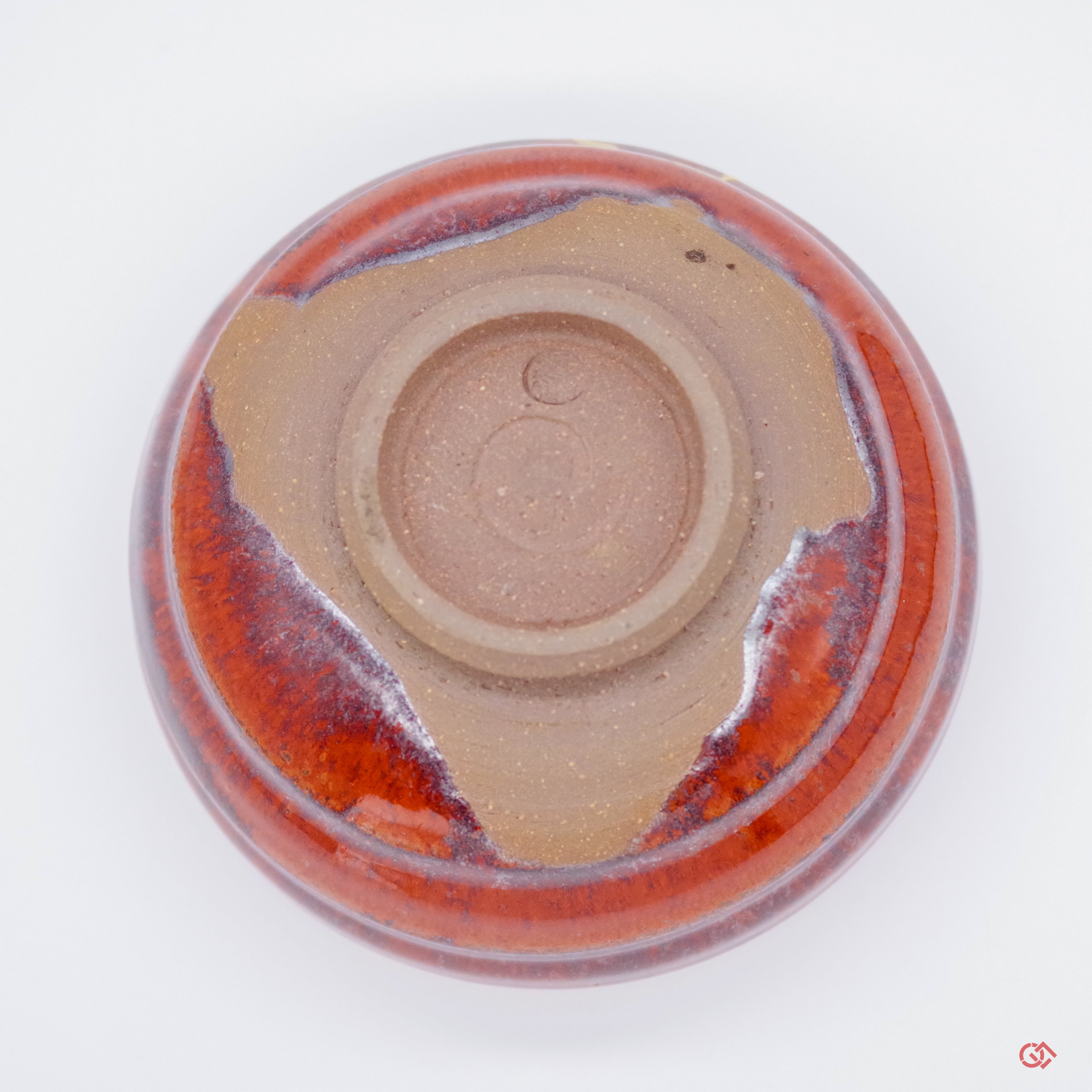 Authentic Kintsugi Matcha Bowl, Persimmon glaze Kyoto ware