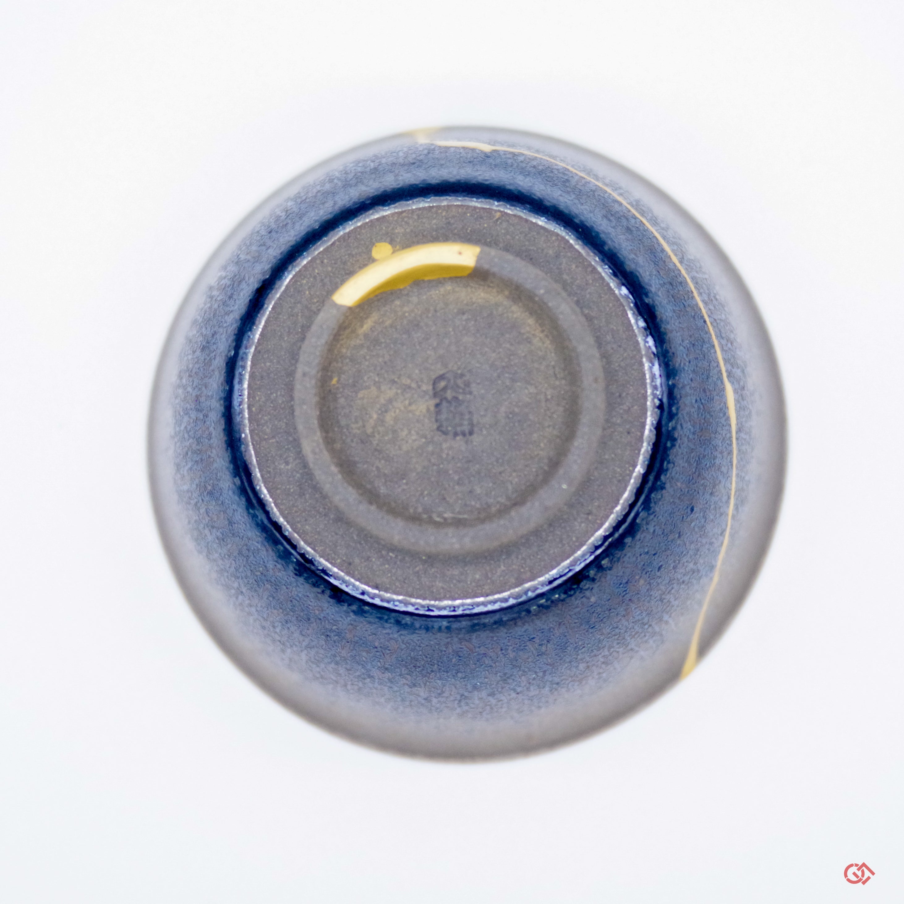 Authentic Kintsugi Sake cup, Tenmoku type, Cosmos Kyoto ware