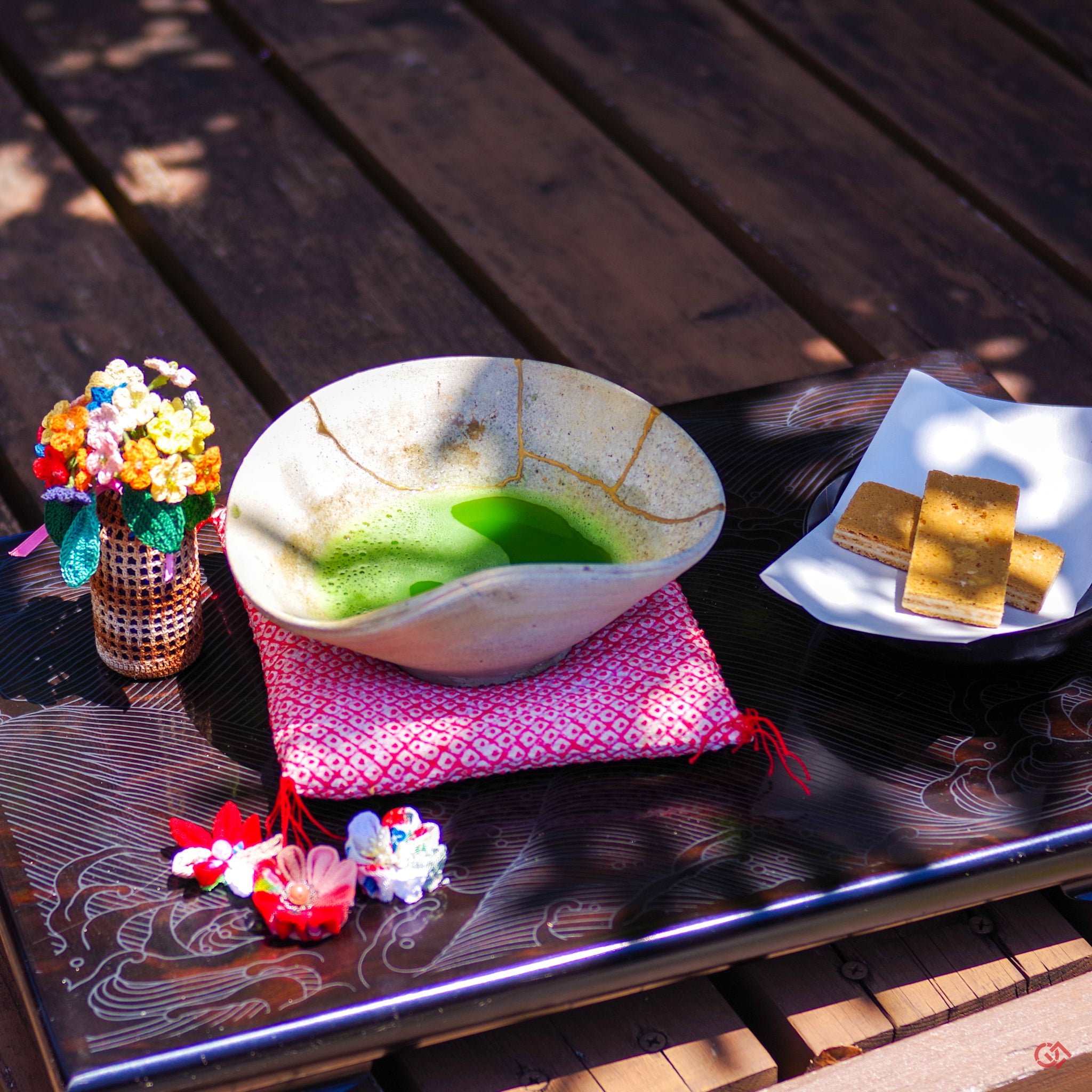 Authentic Kintsugi Matcha Bowl, Yama-Chawan, Seto Type