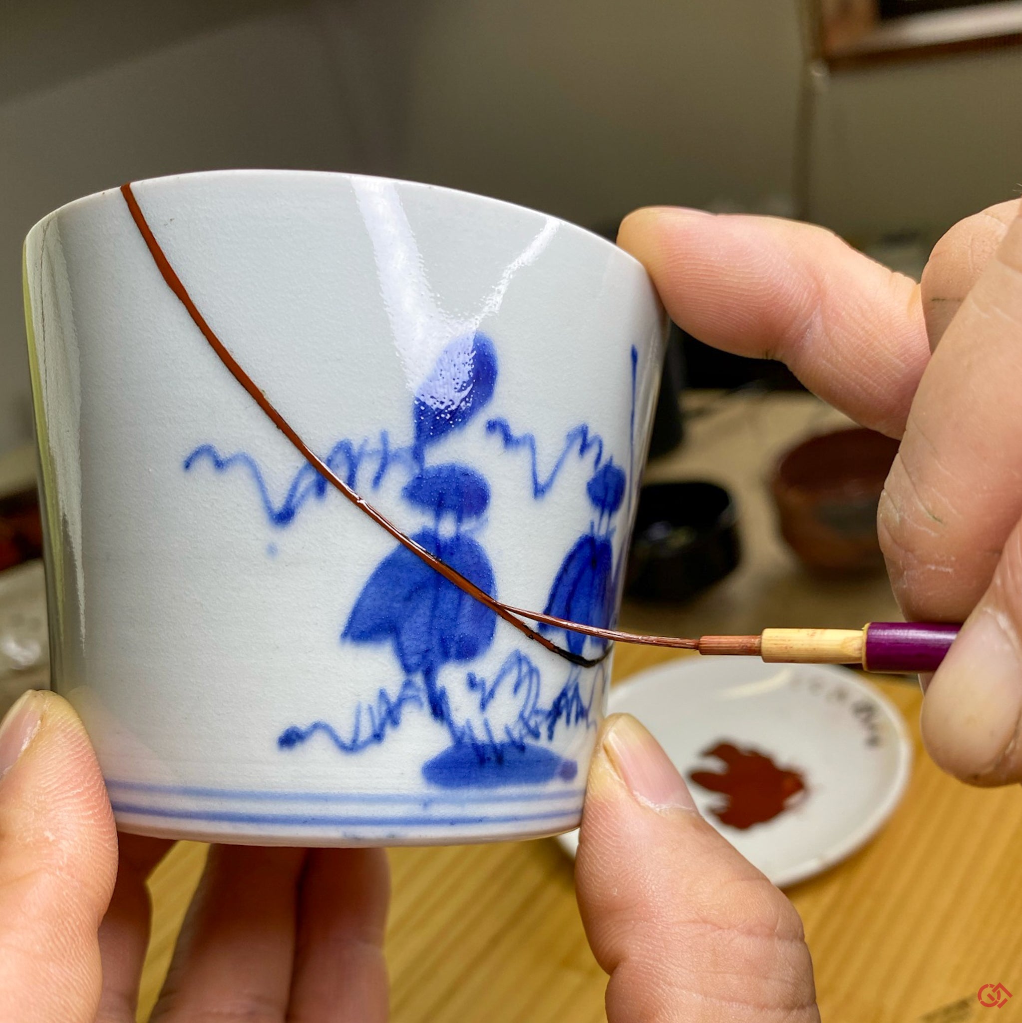 Authentic Kintsugi Soup Cup Ko-Imari