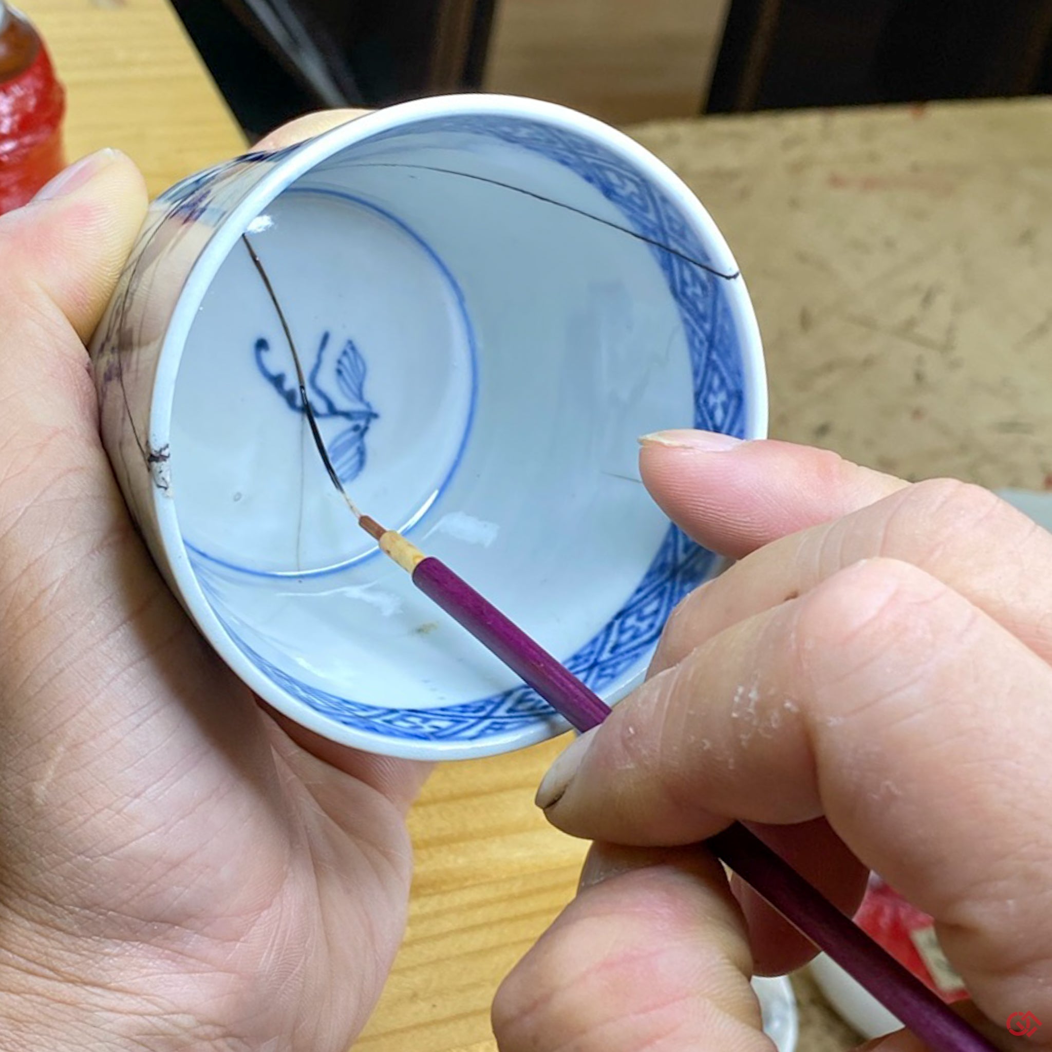 Authentic Kintsugi Soup Cup Ko-Imari