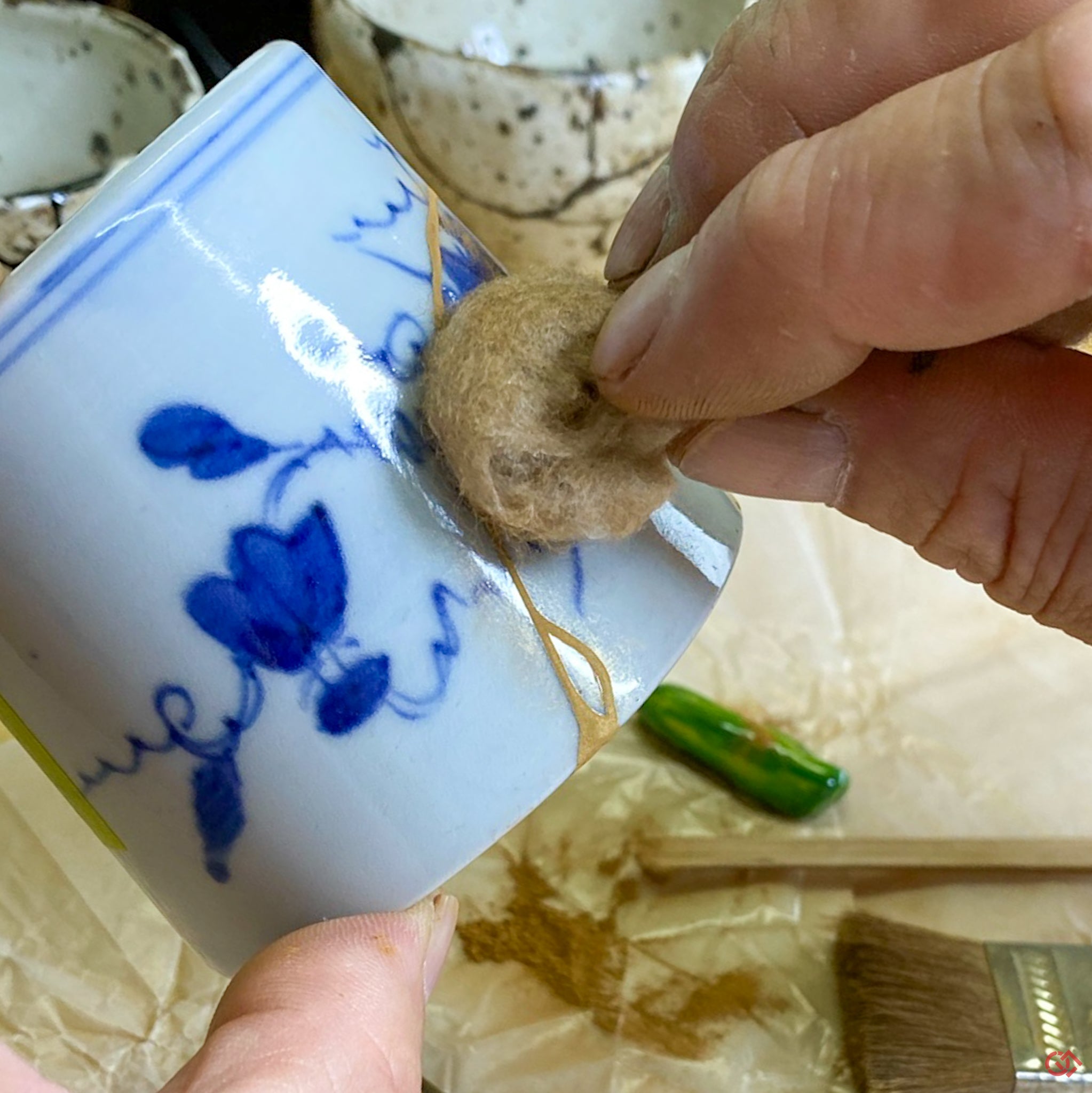 Authentic Kintsugi Soup Cup Ko-Imari