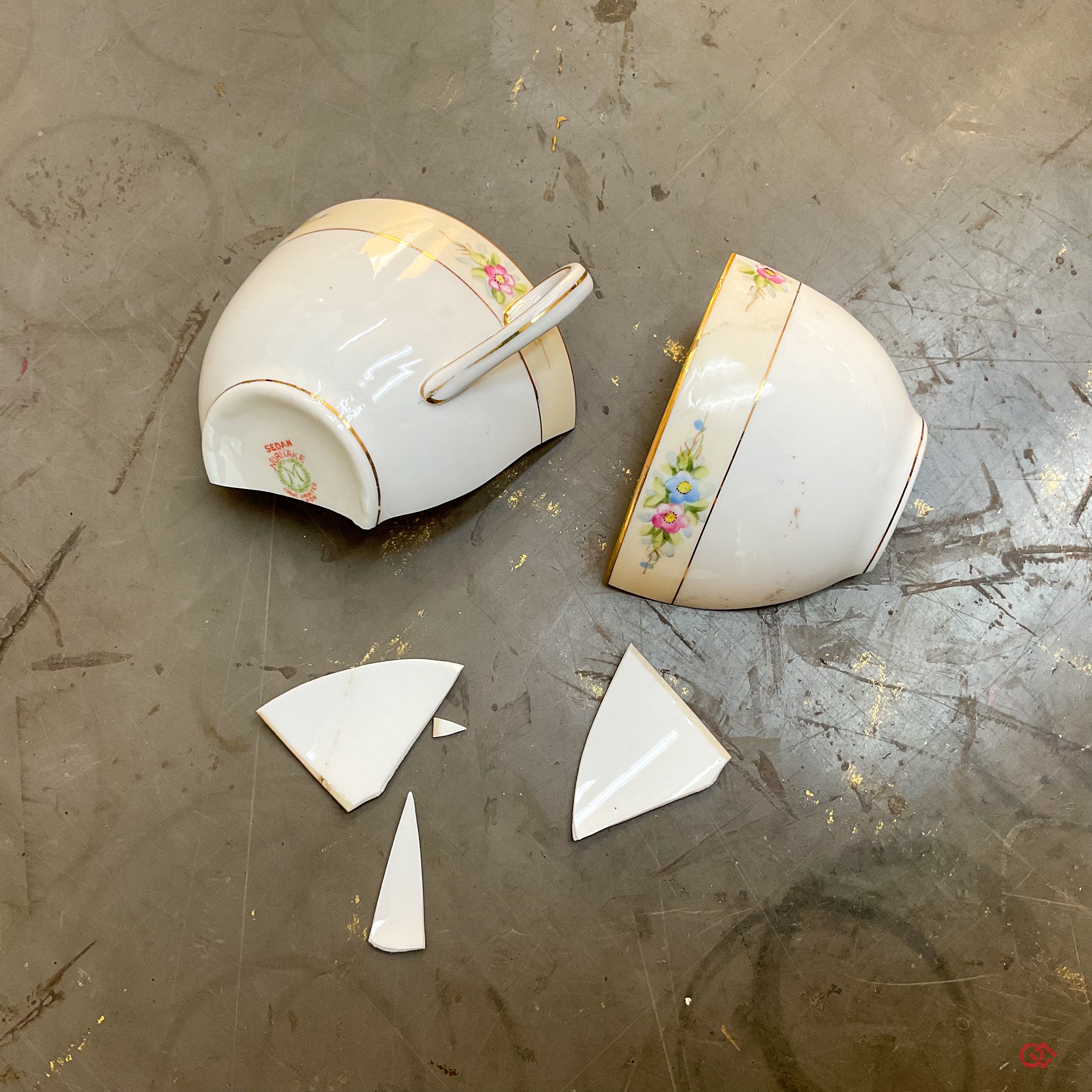 Japanese broken pottery