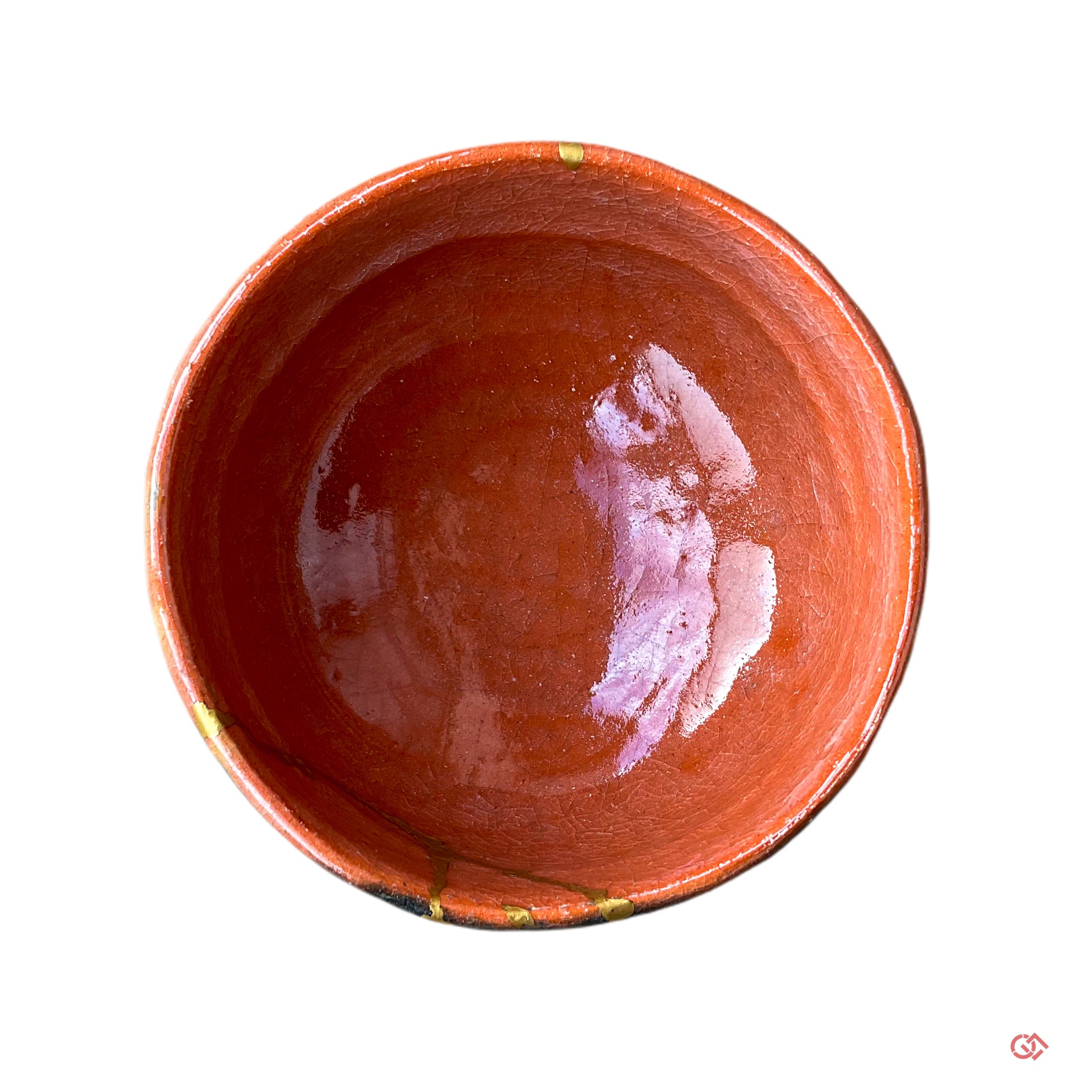 Authentic Kintsugi Matcha bowl mini Raku