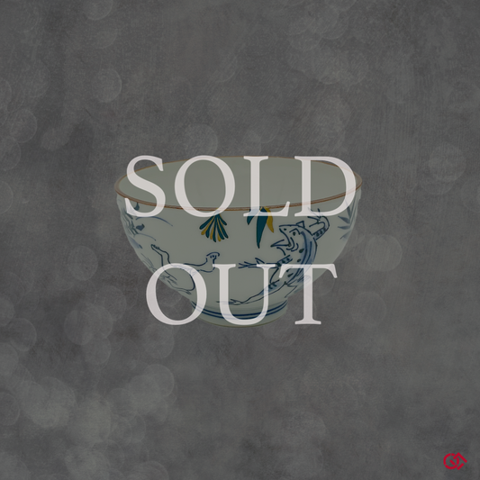 Unique Kintsugi Sake Cup Frolicking Animals