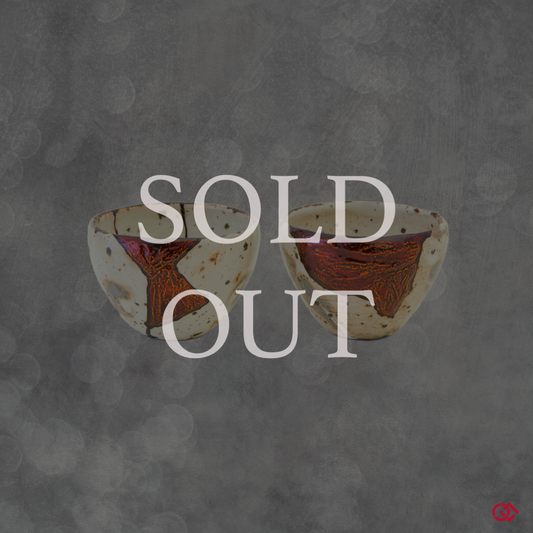 Unique Kintsugi Cafe Cup Set, Lava & Nature, Shigaraki ware