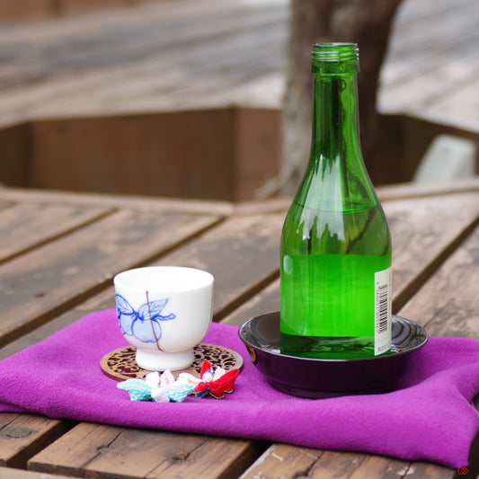 Authentic Kintsugi Sake Cup, Fruit pattern, Ko-Imari