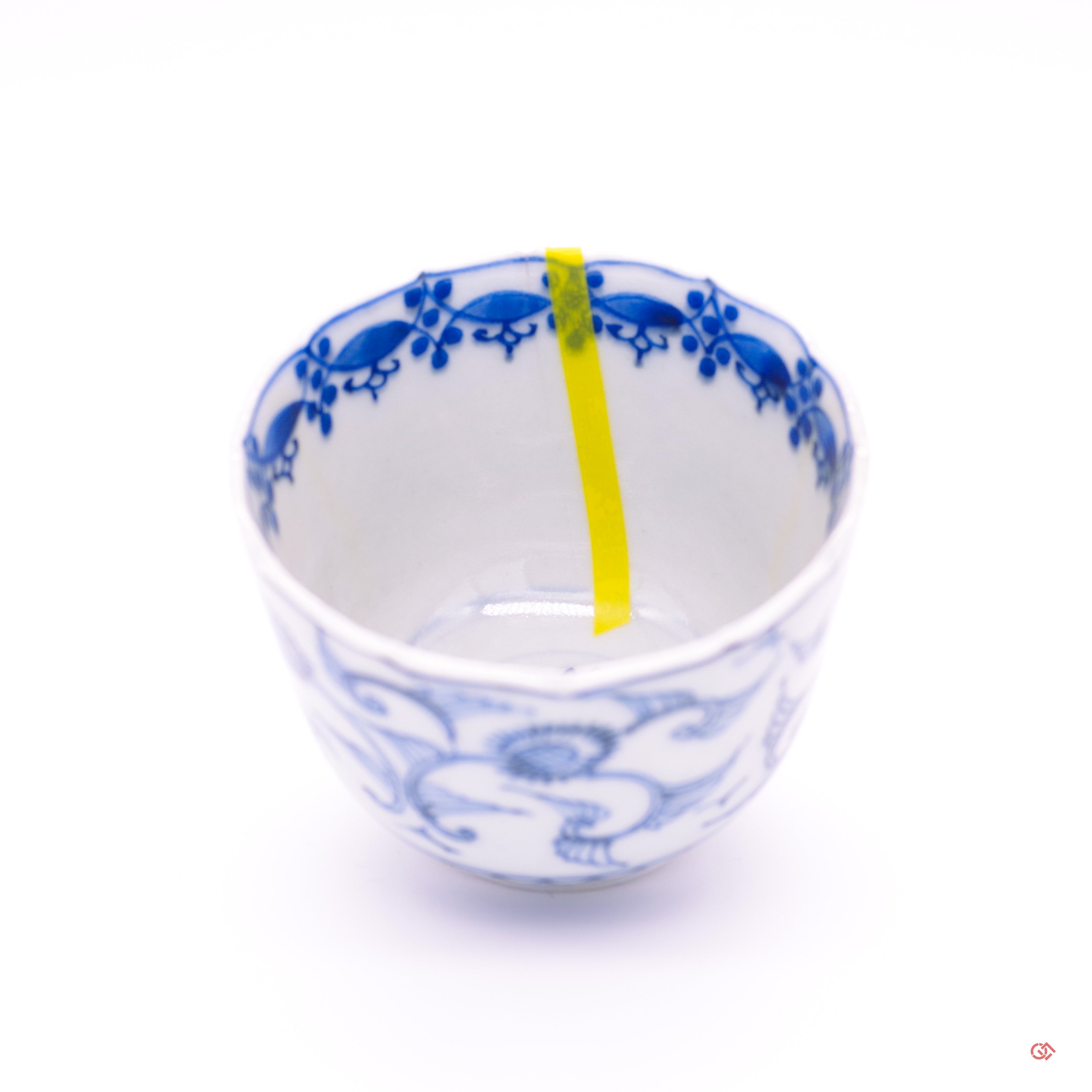 Authentic Kintsugi Cafe Cup, Sunflowers, Ko-Imari
