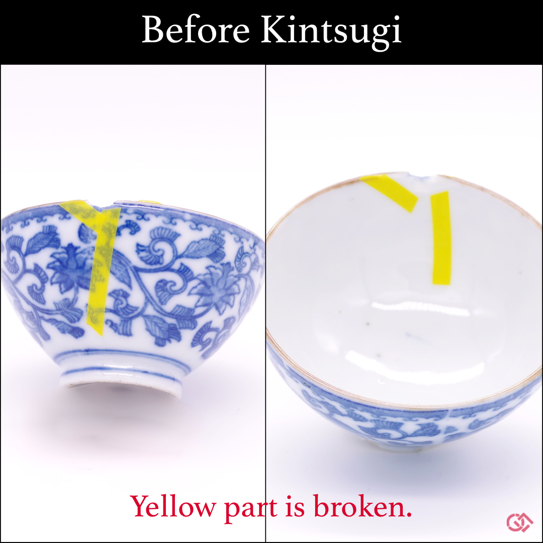 Japanese broken pottery