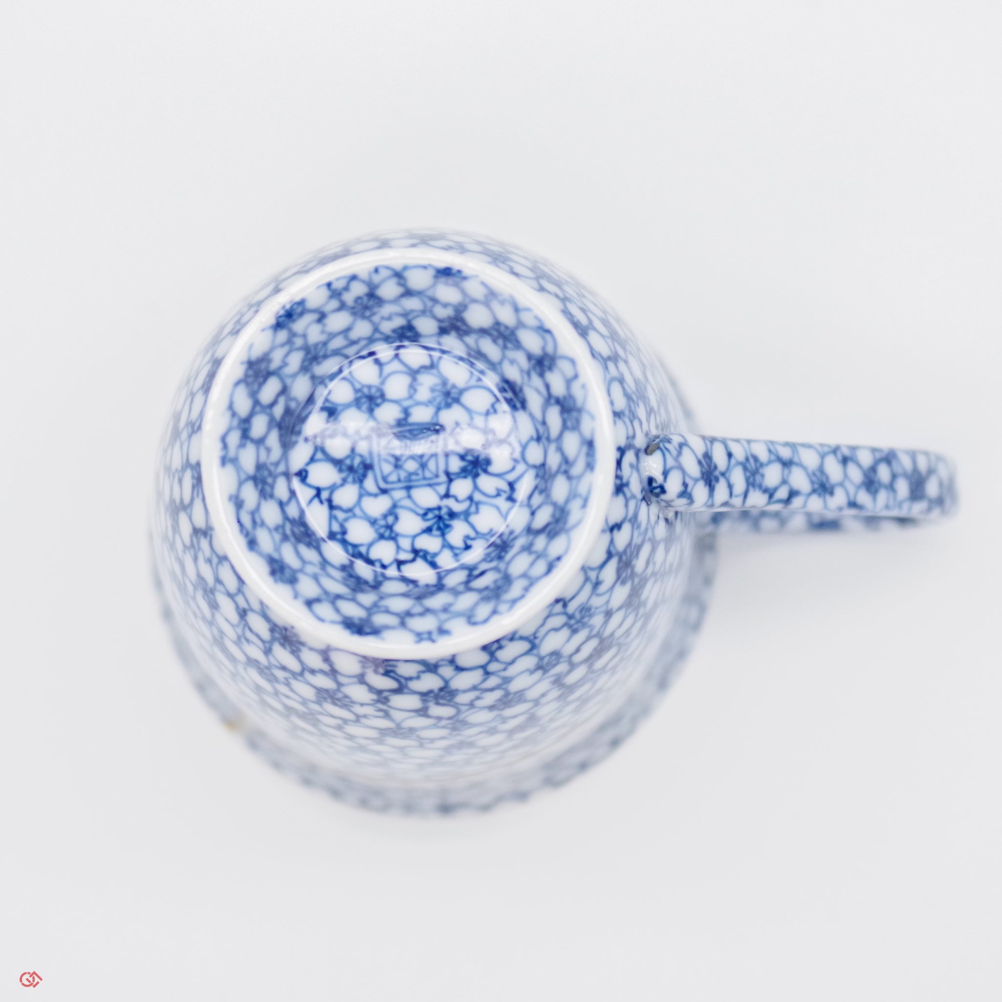 Authentic Kintsugi Coffee Cup, Sometsuke Cherry Flower Gold