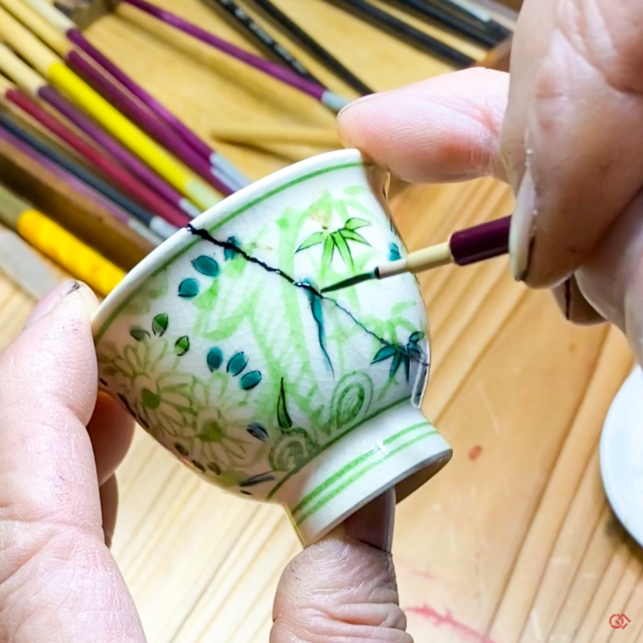 Traditional Kintsugi Repair with urushi