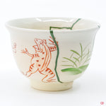 Close-up photo of an authentic Kintsugi pottery, showing the detail of its repairs and craftsmanship