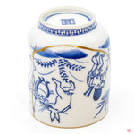 Close-up photo of an authentic Kintsugi pottery, showing the detail of its repairs and craftsmanship