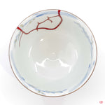 Photo of the top side of an authentic Kintsugi pottery, showing its overall design and features.